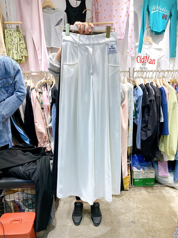 goods in stock! New year in early spring! [sister] Korean version solid color pleated casual pants ys1-106# ozq