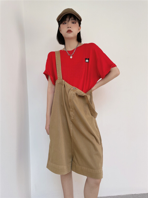 [Xixi studio] loose and versatile fashion short sleeve T-shirt 9057# XYJ