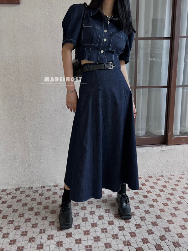[mall style] denim skirt