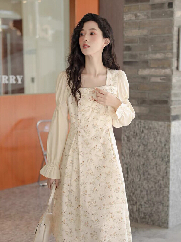 New year in early spring! [L.L studio] French design waist closing floral dress 7142# PCZ