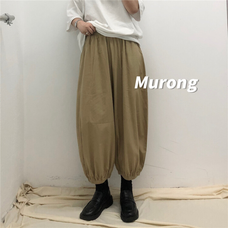 goods in stock! [Murong M.R] fashionable Korean style texture casual pants 22050# L