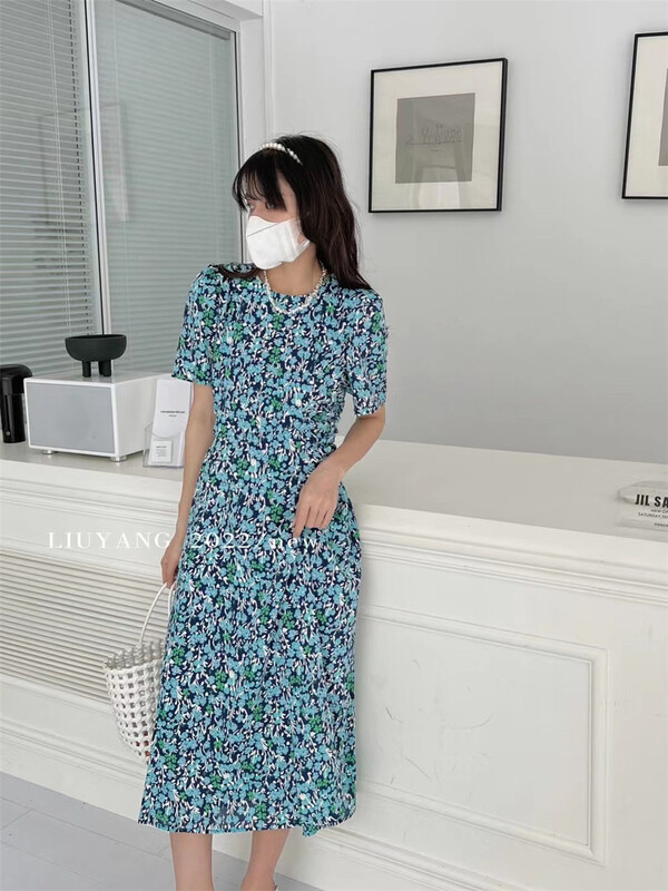 【LIU-Y】腰部褶皺碎花連衣裙  YS1-16726#  XJ