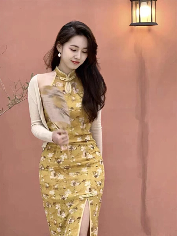 [little woman] Chiffon temperament comfortable dress 22162# PCZ