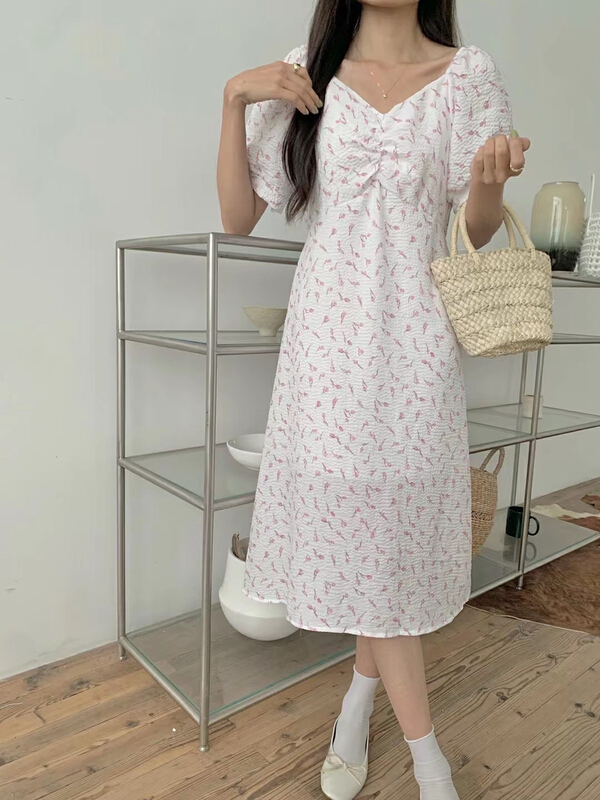 New in early summer! [UMI] V-neck fashion floral dress 9213# PCZ