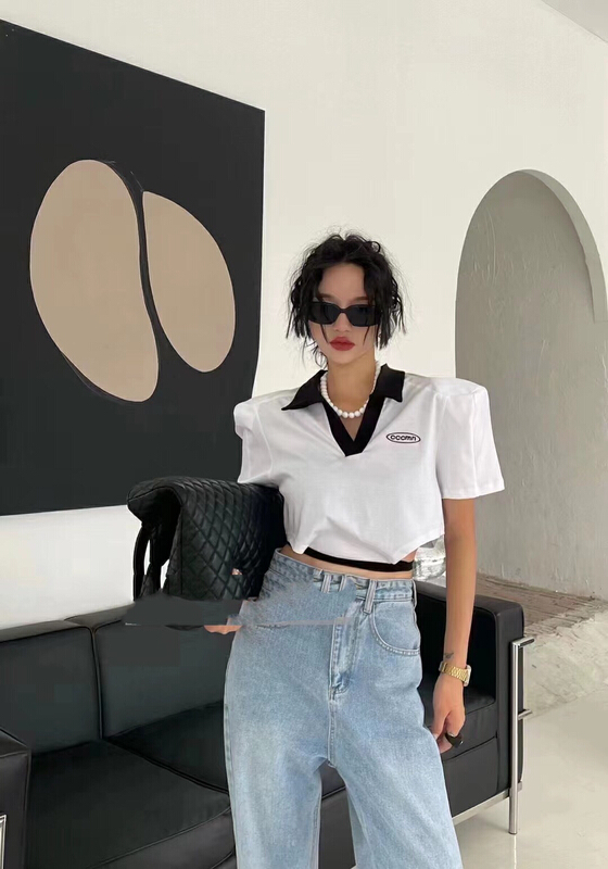 [FF. Studio] fashion niche design Short Sleeve T-shirt 7757# ozq