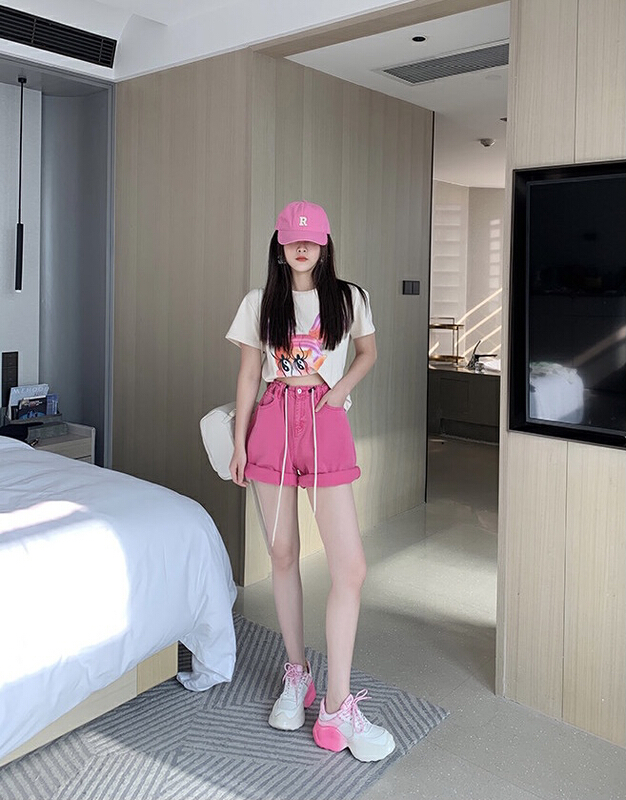 New in early summer! [smile baby] Korean version of western fashion denim shorts b3001# WPL