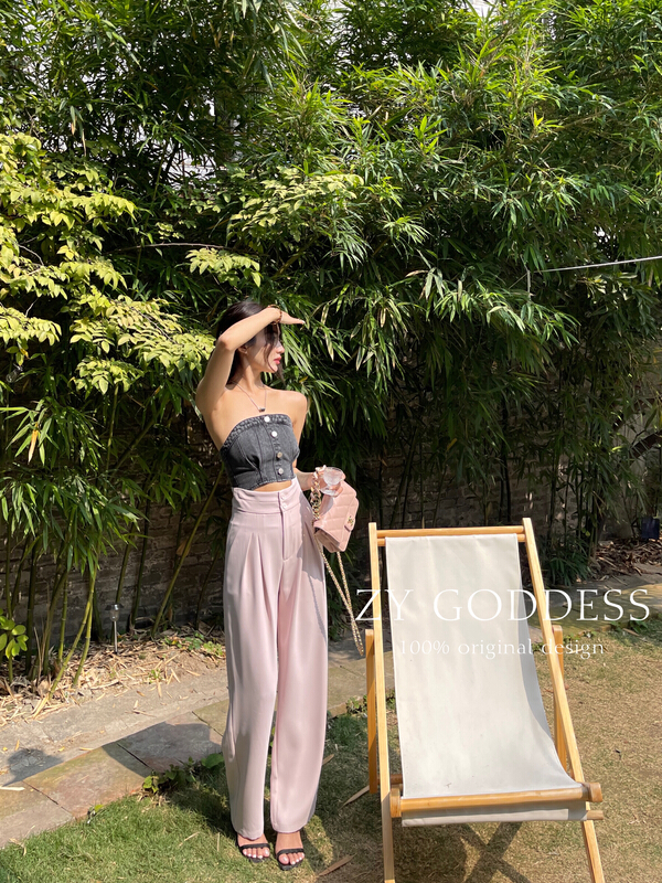 goods in stock! New year in early spring! [ZY] high waist and wide leg versatile trousers 58098# ozq