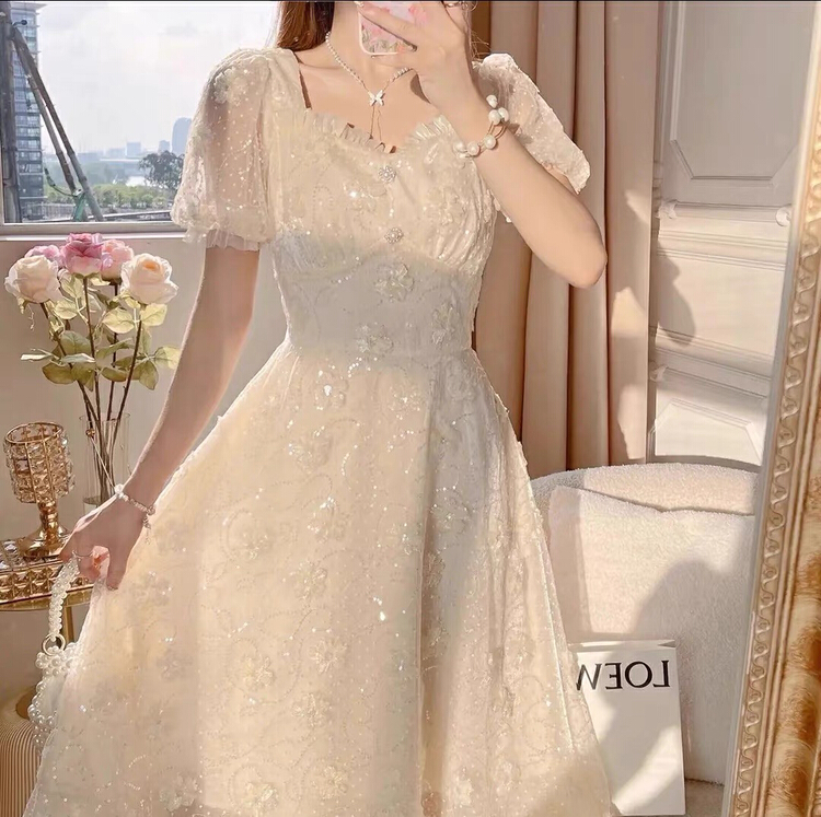 [jun.t] French gentle wind heavy industry dress 5943# PCZ