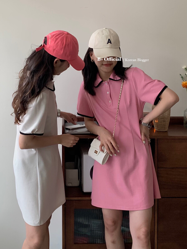 New in early summer! [B plus] ins contrast fashion dress 22-352-2# HBx