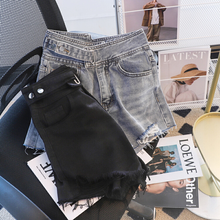 [kakajia] Korean version of versatile high waist denim shorts 9088# ozq