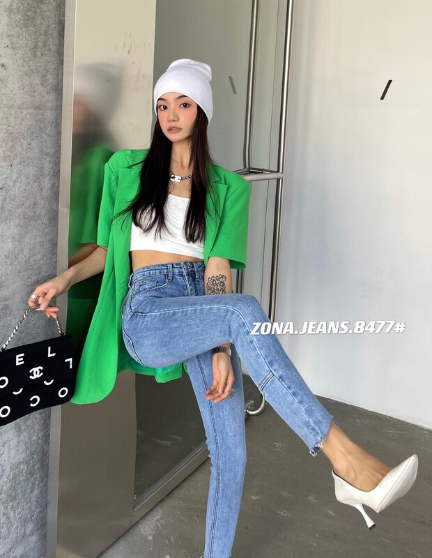 New year in early spring! [zona] Korean version of high waist skinny jeans 8477# ozq