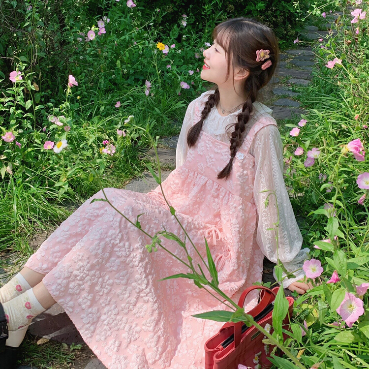 [dolly] gentle and simple top + bow skirt suit 2077# LSW