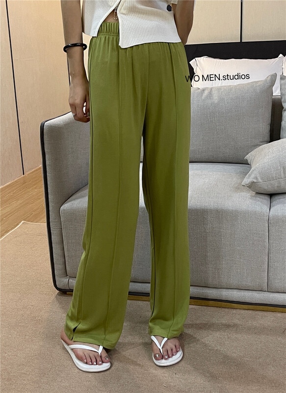 [Wo / men] elastic waist versatile loose wide leg casual pants 3268# zxl