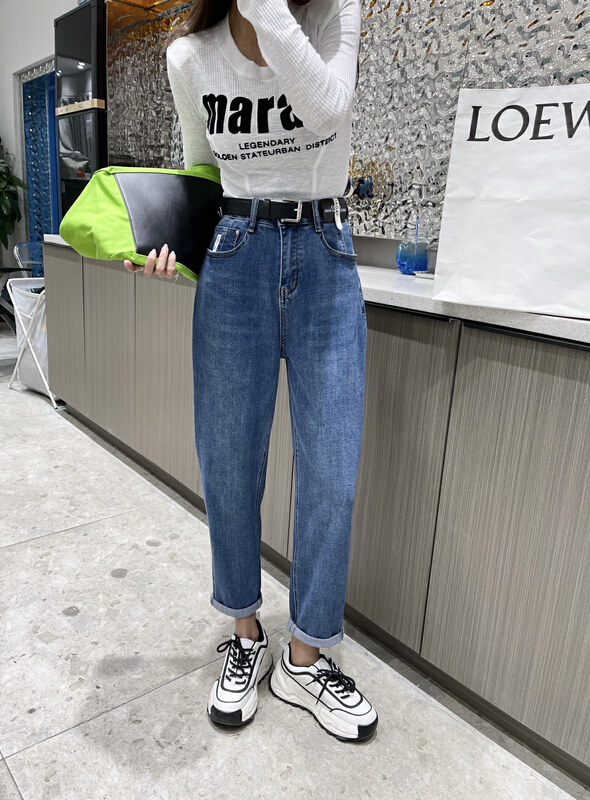 New year in early spring! [en Xier] slim and versatile Korean elastic Harlan jeans k6580# L