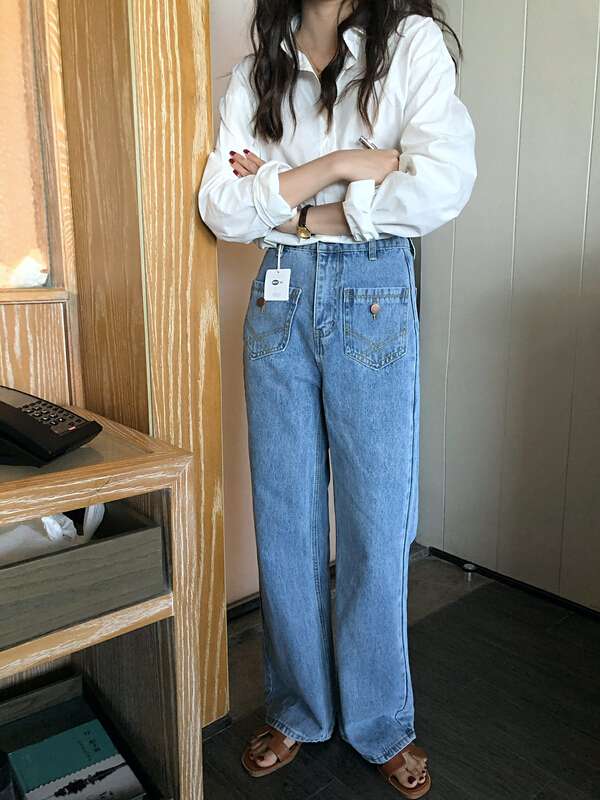 New year in early spring! [meet me] double pocket fashion Korean jeans 61150# L