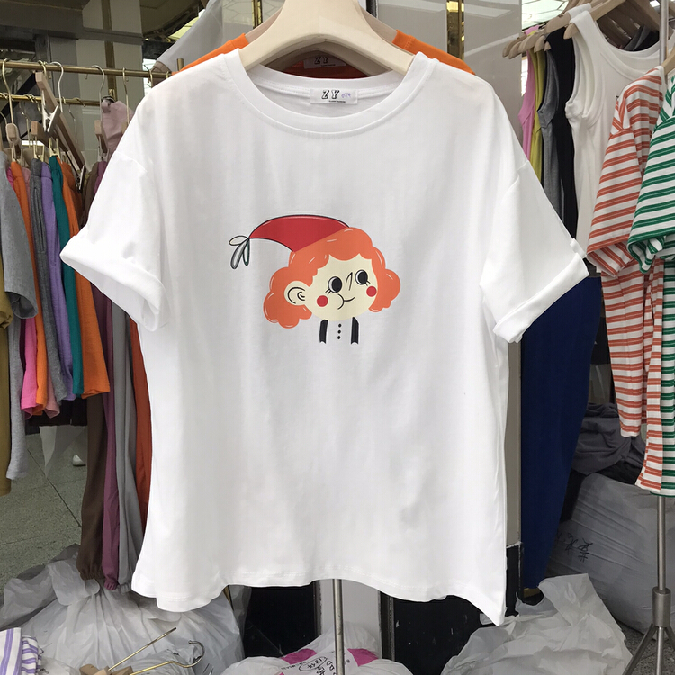 [ziyijia] Korean fashion printed short sleeve T-shirt 0175# WTT