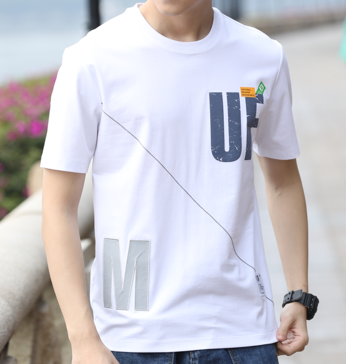 New year in early spring! [aoshilong] round neck letter versatile short sleeve T-shirt ls3501# ZZL