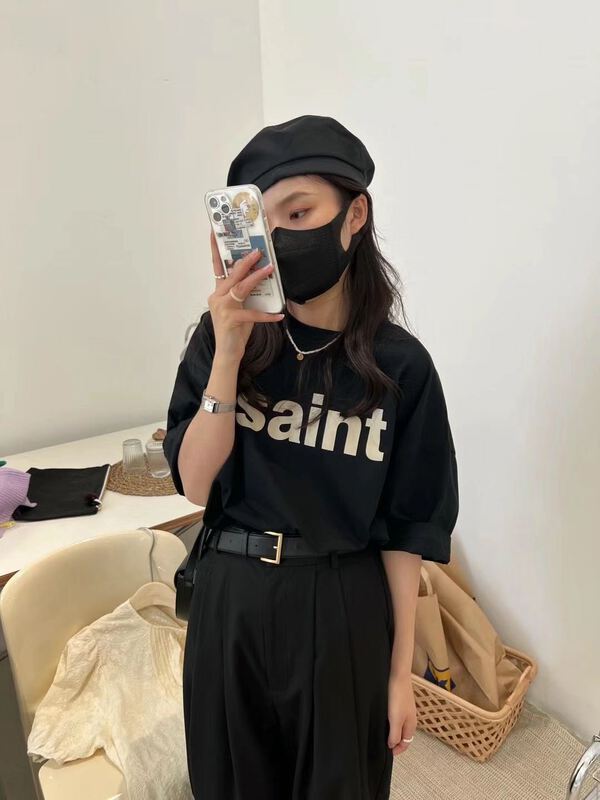 goods in stock! New year in early spring! [sanbara] lazy and versatile short sleeve T-shirt l9232# LSW
