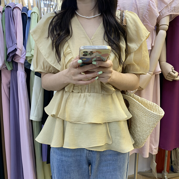 [thirten thirteen] Korean heavy industry lace blouse 2156# XYY