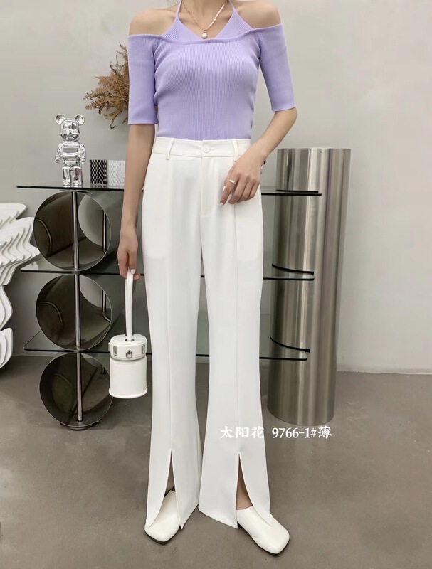 [sunflower] high waist slim comfortable casual pants 9766-1# L