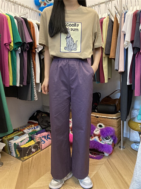 New in early summer! [rich Papa] Korean simple casual pants k046# zxx