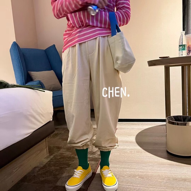New year in early spring! [Chen] simple and comfortable sports style legging casual pants 9119\cqw