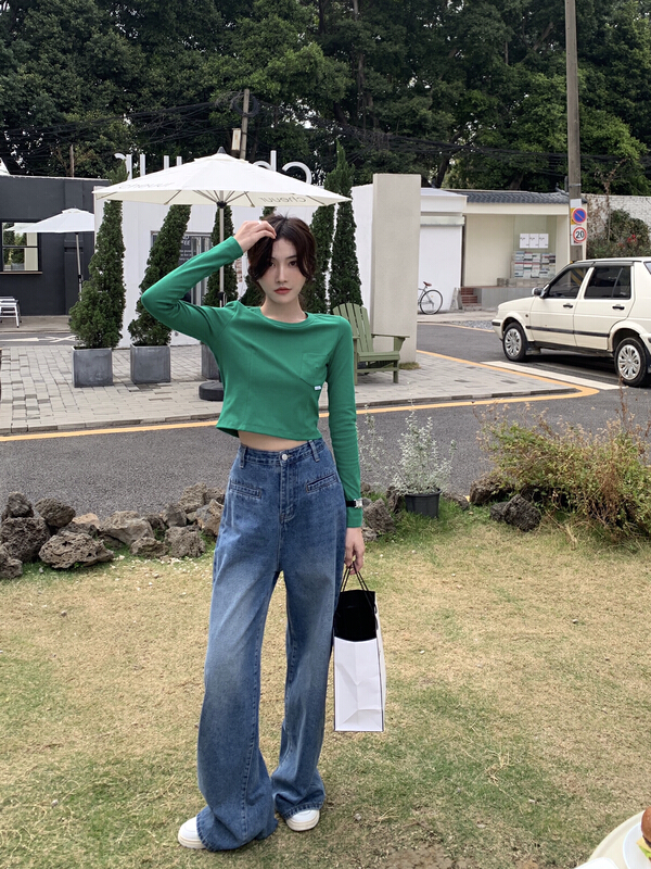 New year in early spring! [run. 7] Korean slim fit simple long sleeve T-shirt 21090# XYJ