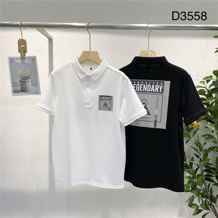 New in early summer! [wild squirrel] Korean versatile printed polo shirt d3558# ZZL