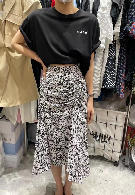 [Bella Bella] floral pleated versatile skirt 8171# WTT
