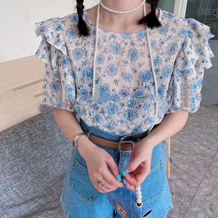 [I-D] Korean version small fresh lace shirt ys8171\ll