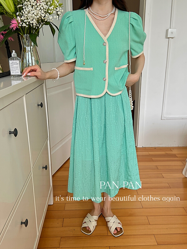 New in early summer! [Panpan] Korean style simple and versatile skirt 3288# cqw