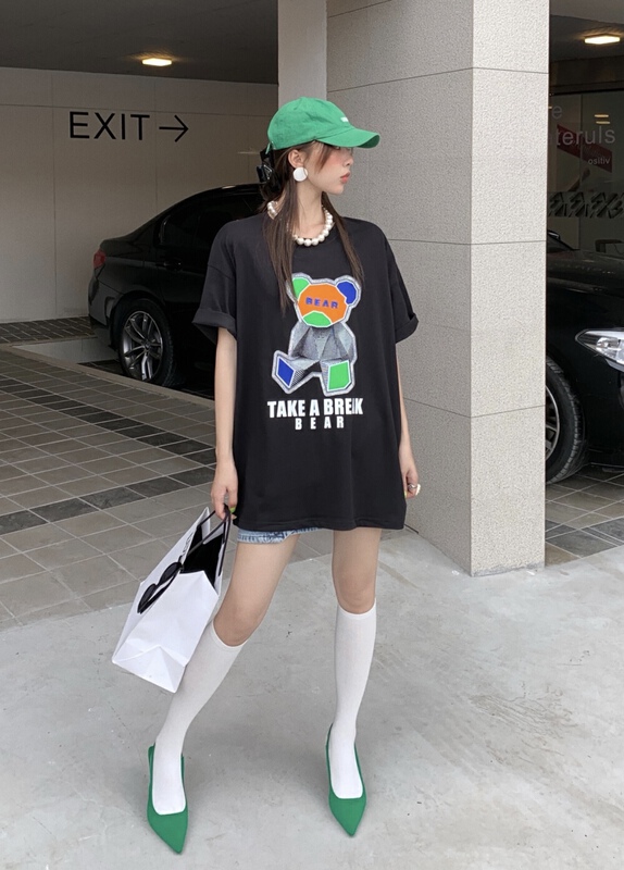 New in early summer! [our] fashion bear short sleeve T-shirt 8780# LSW