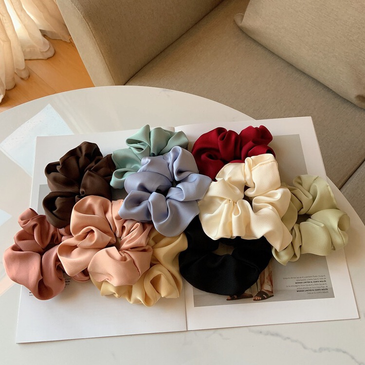 [inside] ins French simple temperament Satin large intestine hair circle headdress a201# zxl