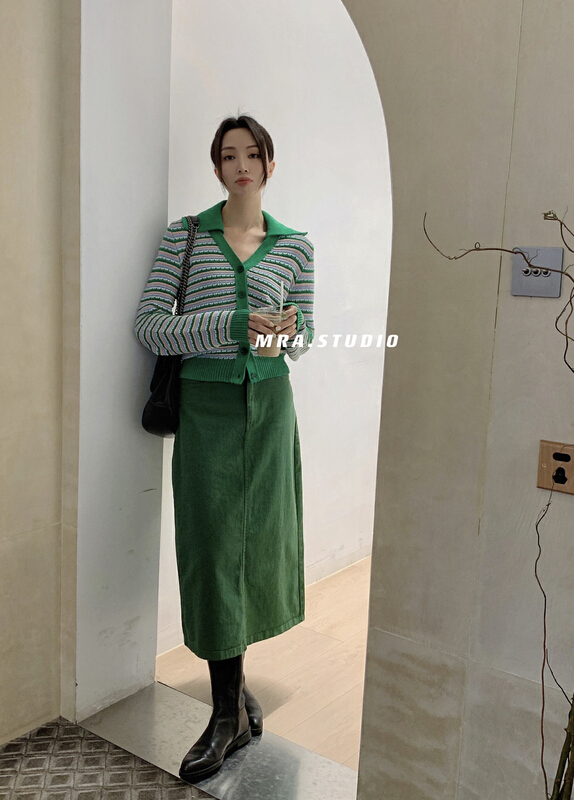New year in early spring! [MRA] simple and versatile slim high waist skirt xt5017# zxl