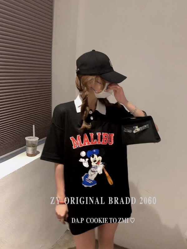 [ZY] Mickey print Pullover short sleeve T-shirt 2060# WTT