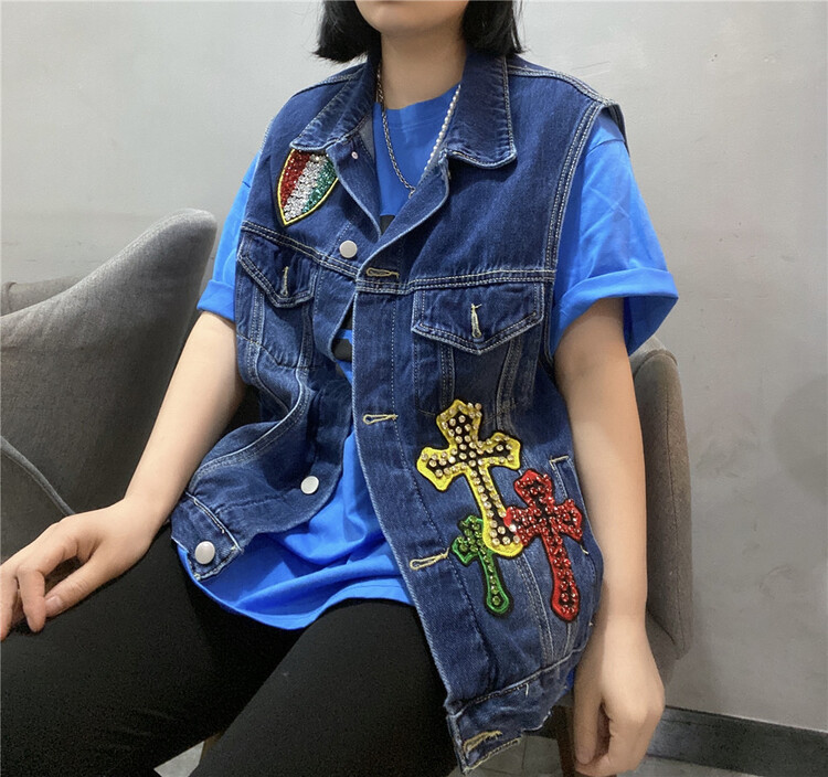 New year in early spring! [Qijia +] Korean fashion sequined vest 8011# zyh