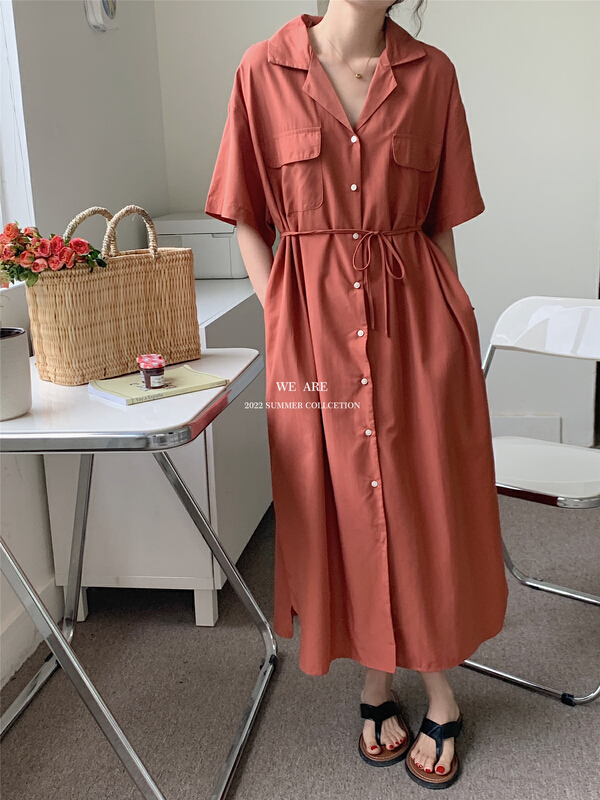 [we are] Korean suit collar shirt dress 10120# zjy