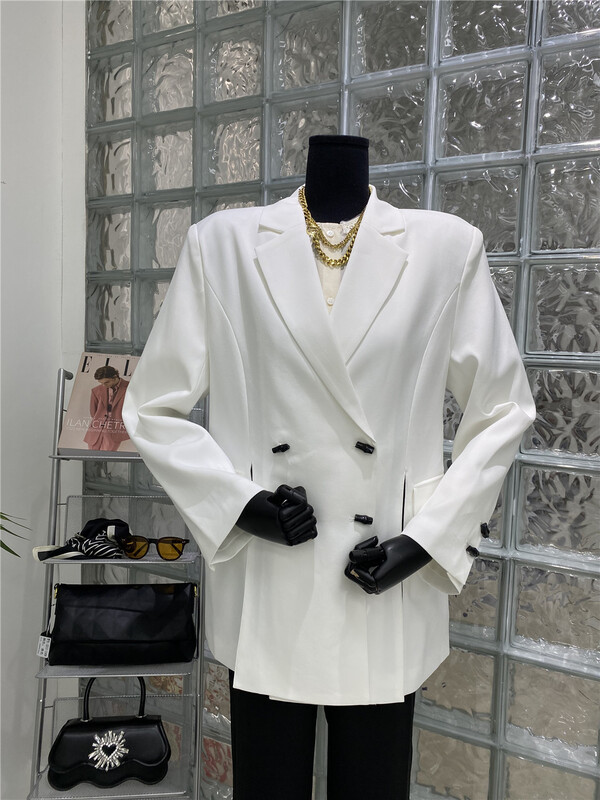 goods in stock! Cxdhh / new in early spring! [strict selection - planting grass and trees] Korean double row buckle temperament suit xc15-50453# jhy