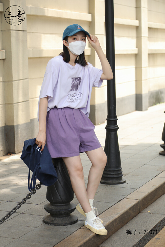 [original of three plain clothes] Japanese simple temperament and slim casual shorts 71071# XYJ