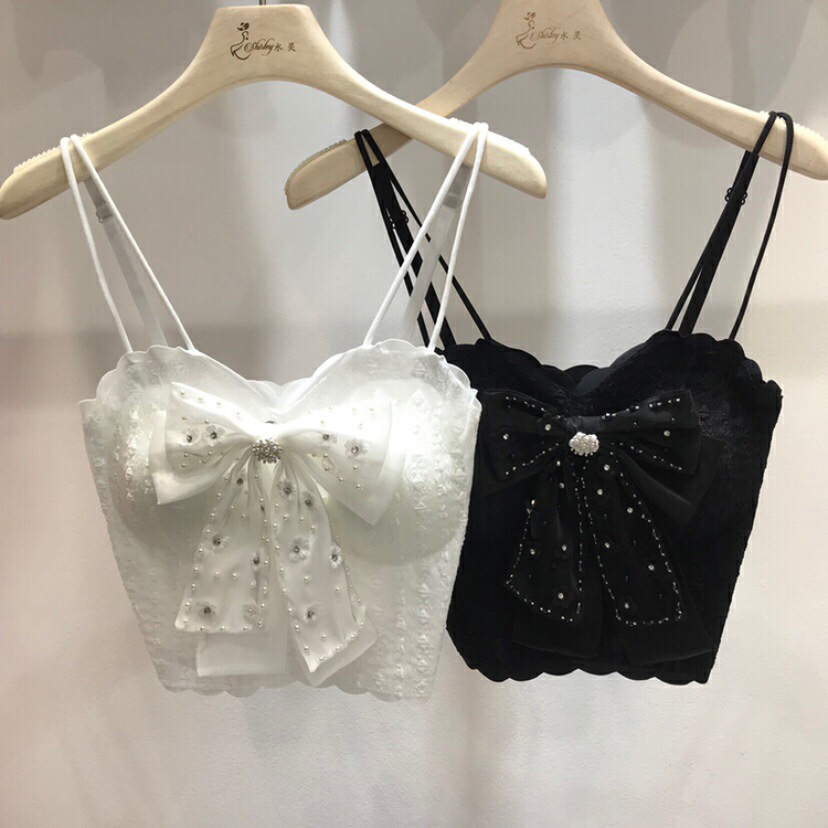 初夏上新!【丹靈】 重工立體蝴蝶結背心/吊帶(配可脫卸蝴蝶結)  0926#  PCZ