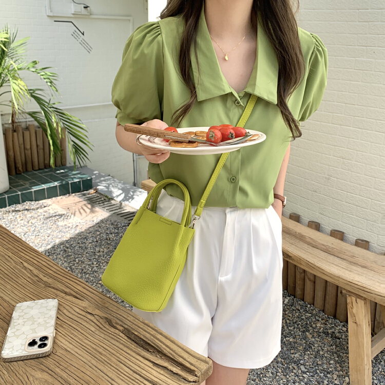 [Mi he] niche fashion versatile messenger bag (with small bag) 2619# lwy