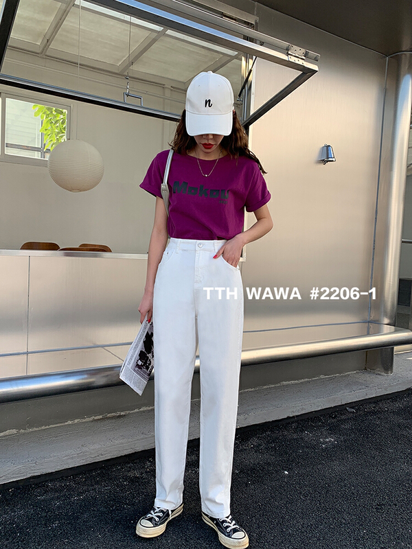 New year in early spring! [Wawa] Korean casual versatile jeans 2206-1# ozq