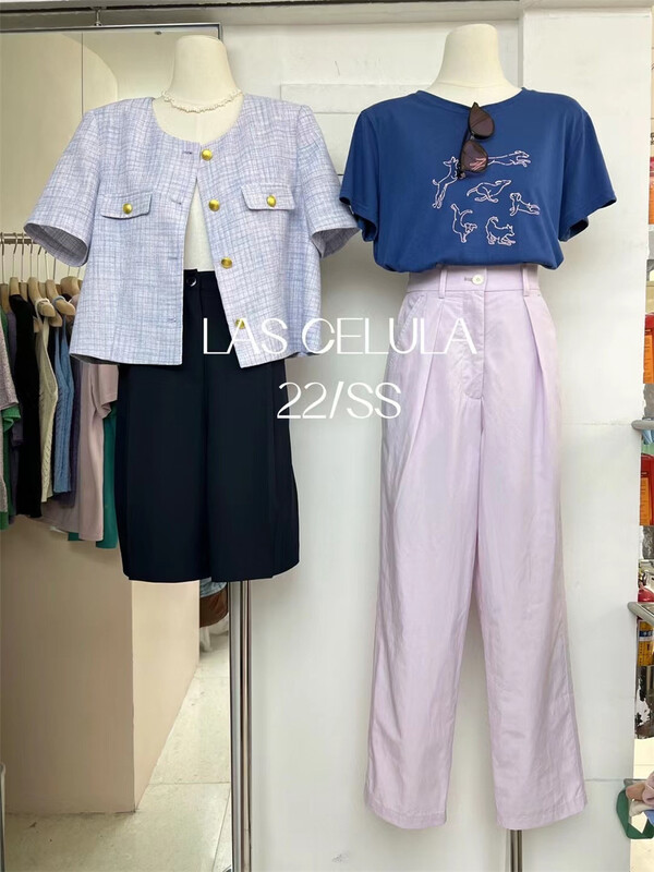 [Las celula] Korean pure color versatile ins casual pants 3591# zxx