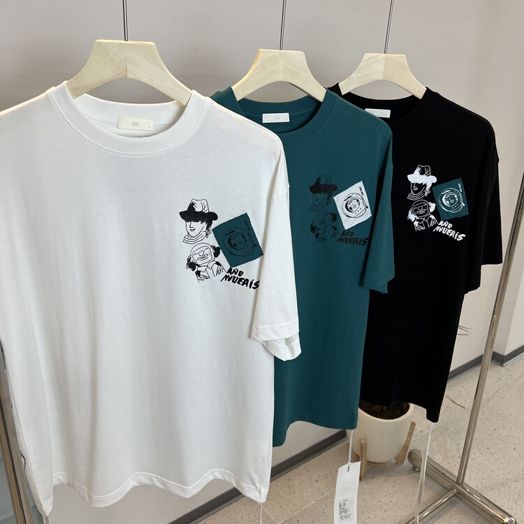 [maibia] Korean casual printed short sleeve T-shirt 22036# ZZL