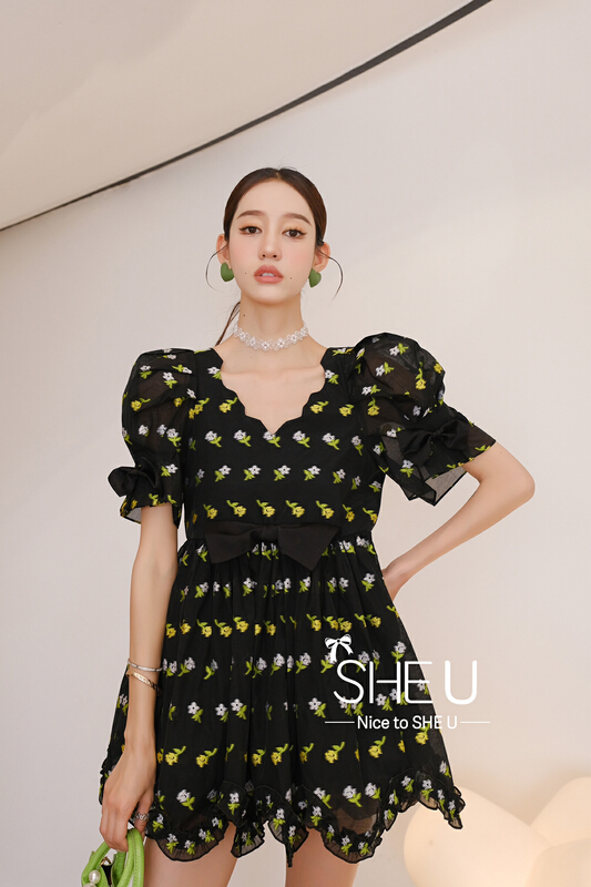 Original price 118.44! [she u] minority color temperament dress s98512# cqw