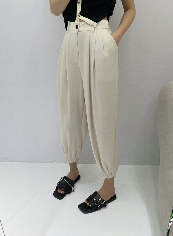 [Xi Xi] Korean loose and versatile trousers 9762-1# ozq