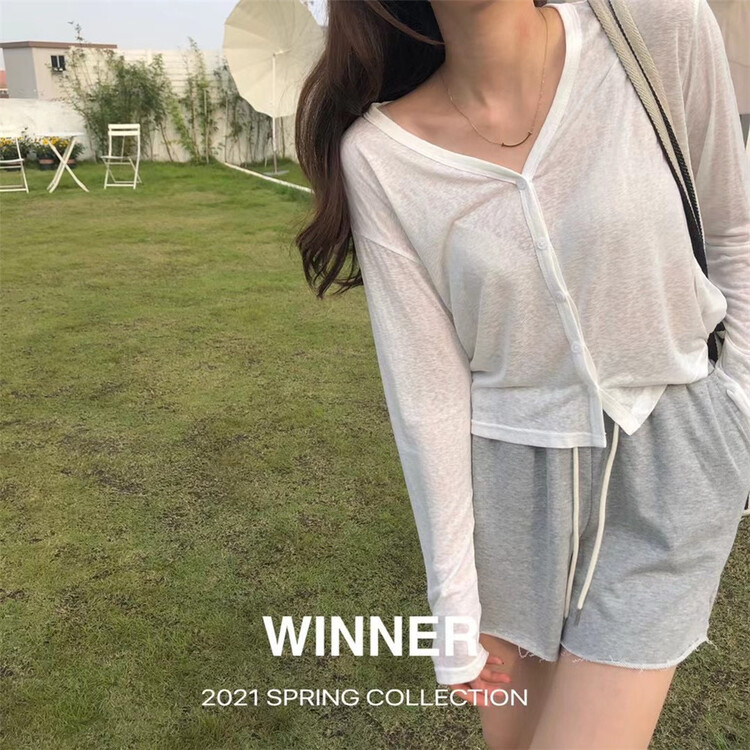 [winner] V-neck and breasted comfortable knitted cardigan (cardigan only) 8098# ll