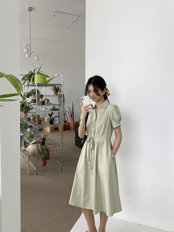 New in early summer! [woo shop] V-neck style versatile dress 32837# WPL