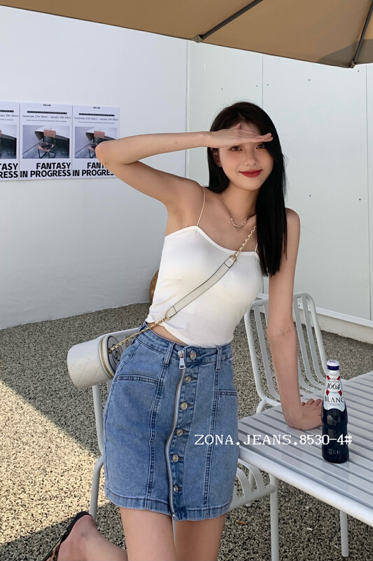 【ZONA】韓版百搭顯瘦半身裙  8530-1-2-3-4#  OZQ