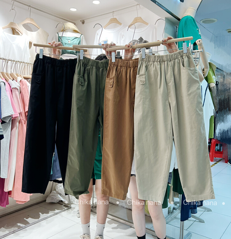 [Chika. Nana] Korean loose and versatile casual pants 672# cqw